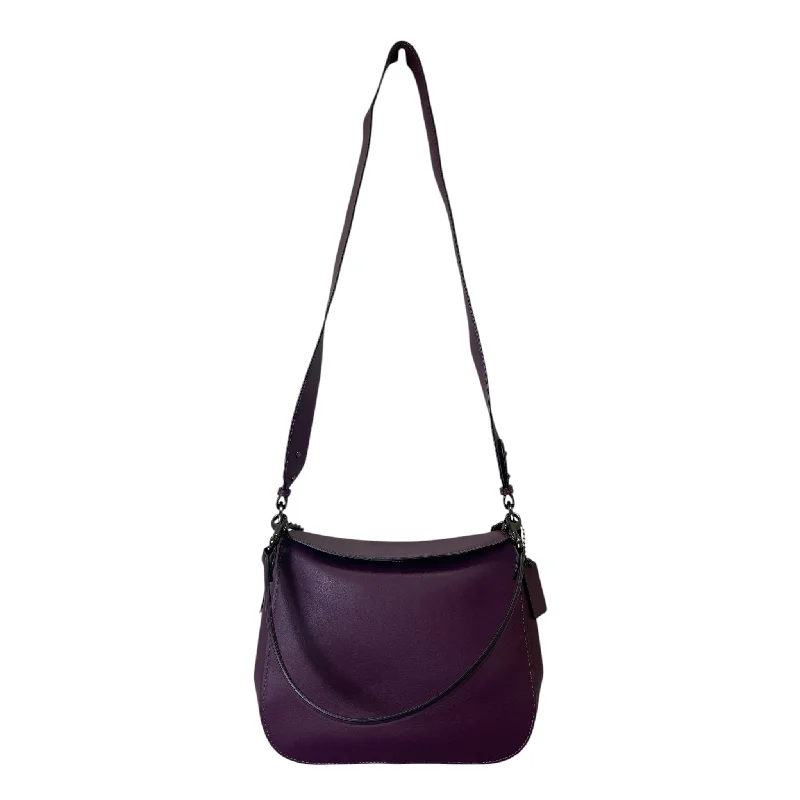 Crossbody Designer By Coach In Purple, Size:Medium