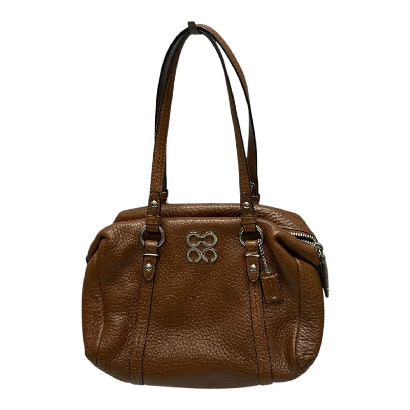 Handbag Designer By Coach In Brown, Size:Small