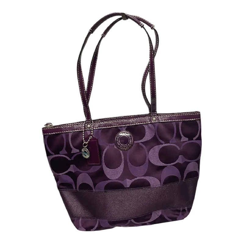 Handbag Designer By Coach In Purple, Size:Medium