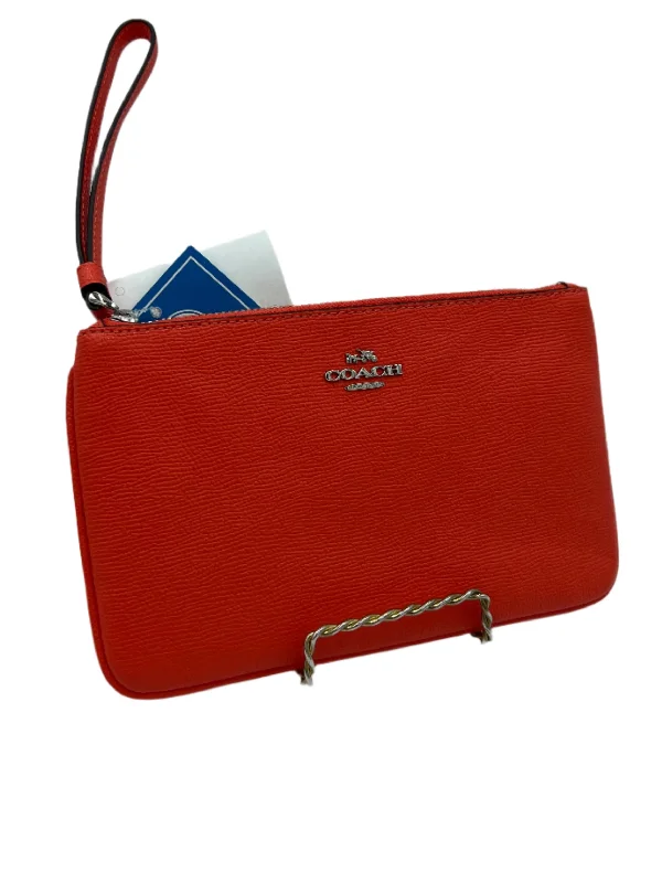 Leather Wristlet Designer By Coach