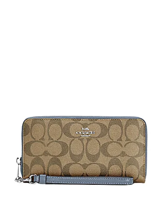 Coach Long Zip Around Wallet In Signature Canvas