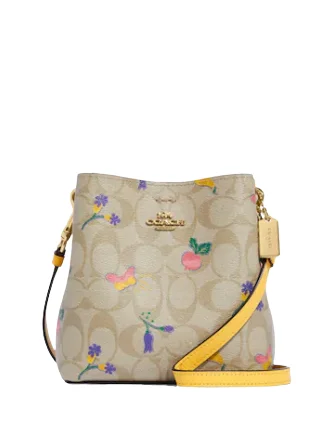 Coach Mini Town Bucket Bag In Signature Canvas With Dreamy Veggie Print