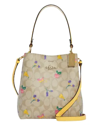 Coach Small Town Bucket Bag In Signature Canvas With Dreamy Veggie Print