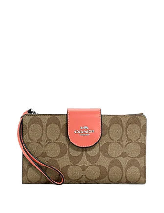 Coach Tech Wallet In Colorblock Signature Canvas