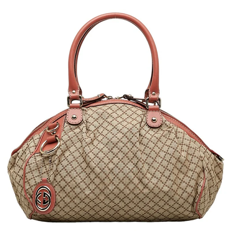 Gucci Diamond  Handbags Shoulder Bag 2WAY 223974 Pink Brown Canvas Leather  Gucci