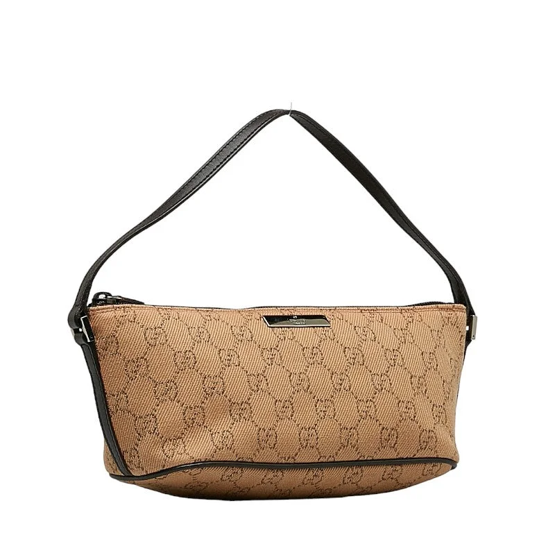 Gucci GG canvas accessory pocket mini handbag accessory pocket 07193 beige brown canvas leather ladies Gucci