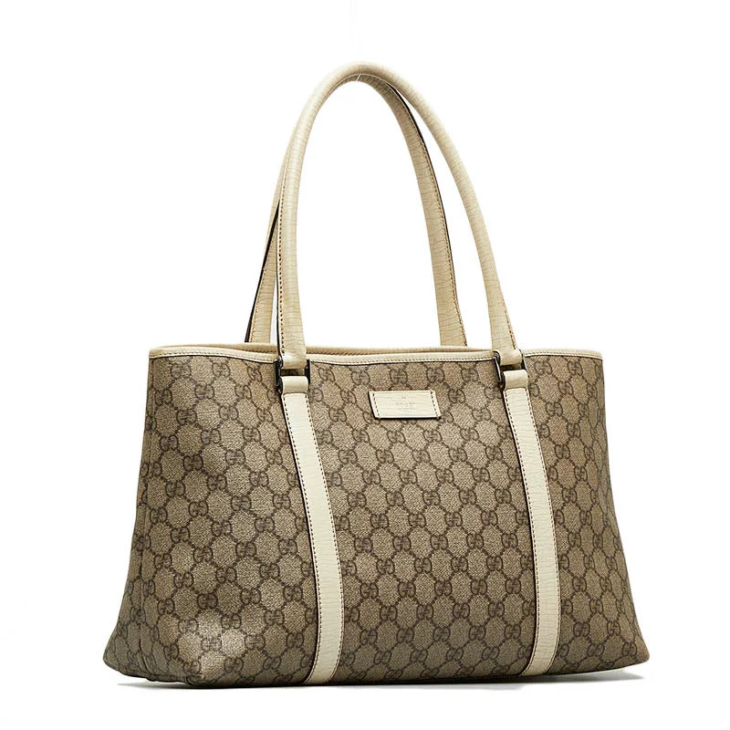 Gucci GG Spring Handbag 114595 Beige White PVC Leather  Gucci