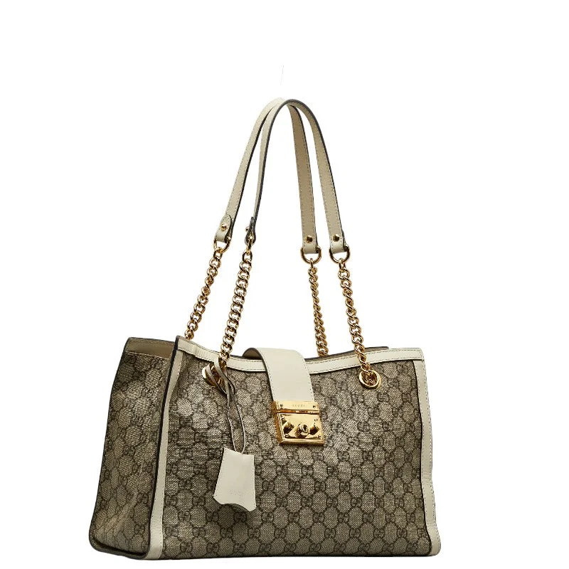 Gucci GG Spring Padlock Gold  Chain Shoulder Bag  Bag 479197 Beige Ivory