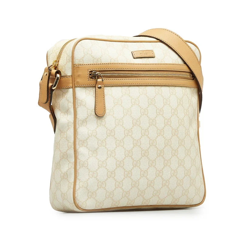 Gucci GG Spring Shoulder Bag 201448 Ivory Beige PVC Leather Ladies