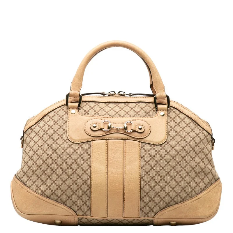 GUCCI Gucci Diamond 247286 Handbag Canvas/Leather Beige Ladies and Gentlemen