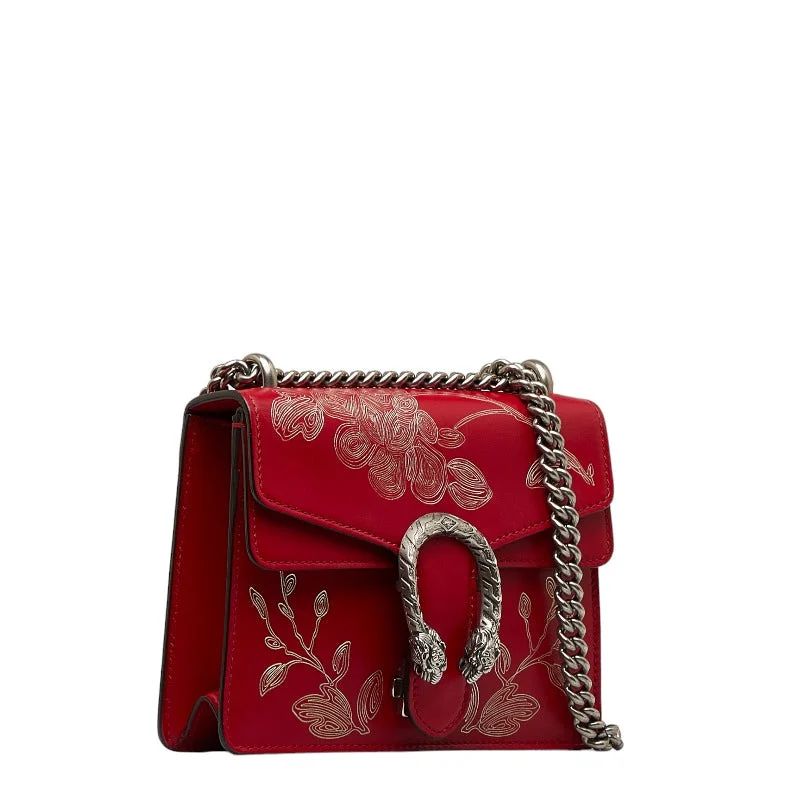 Gucci Gucci Dionysos 421970 Shoulder Bag Leather Red Ladies Gucci