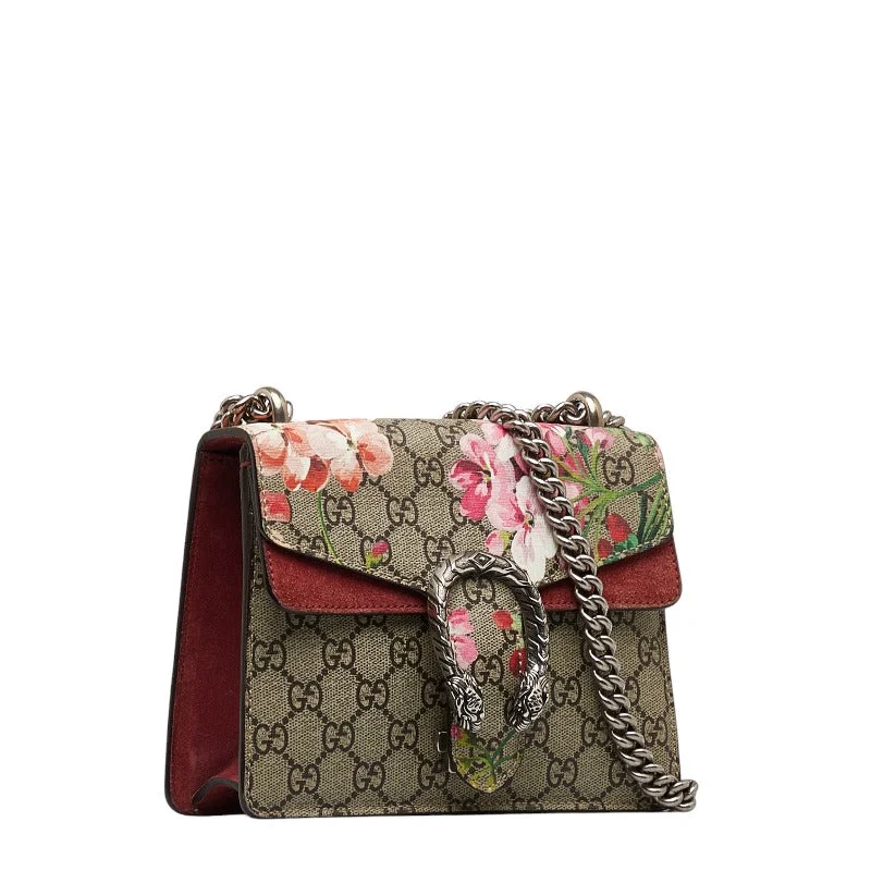 GUCCI Gucci GG Bloom's 421970 Shoulder Bag PVC/Swed Beige Wine Red Ladies Gucci