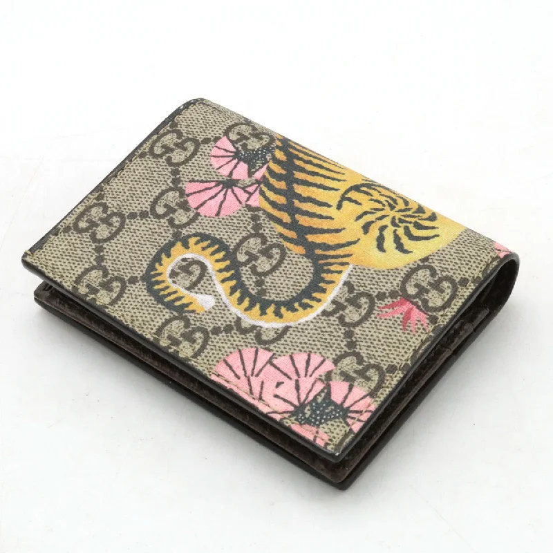 GUCCI Gucci GG Spring Compact Wallet Two-fold Wallet Bengal Tiger Tiger Tiger PVC Leather Beige Yellow 452362 [Middle-Old] Blythe Blumen/Montana Quality