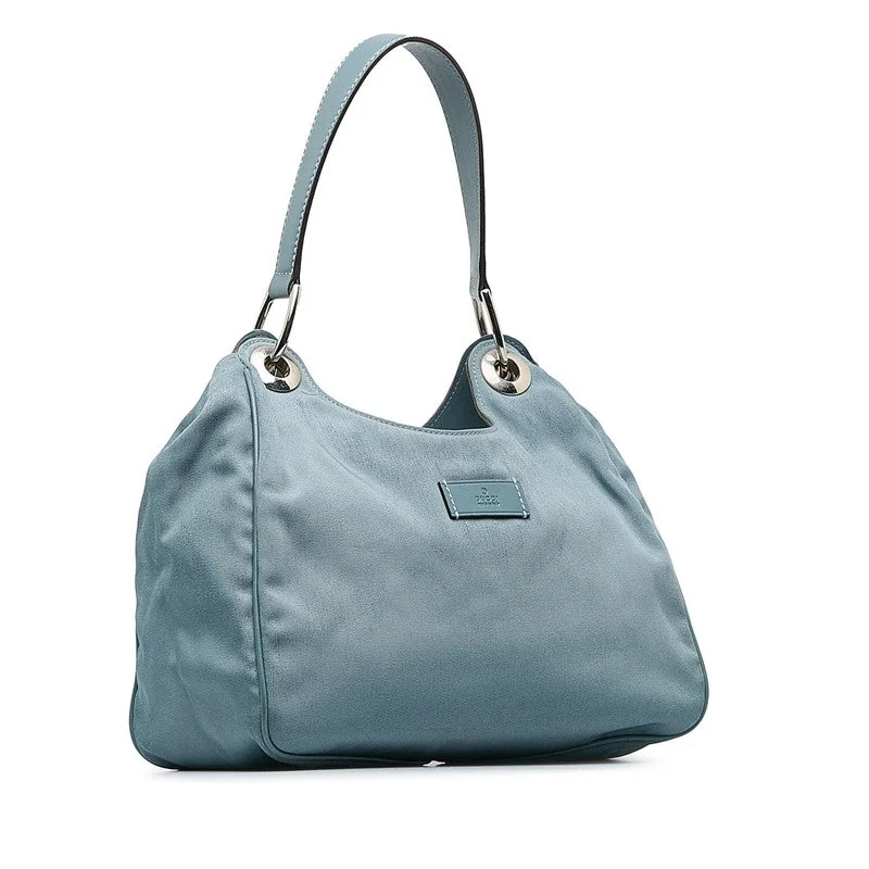 Gucci Handbag One Shoulder Bag 244342 Light Blue Canvas Leather Women's