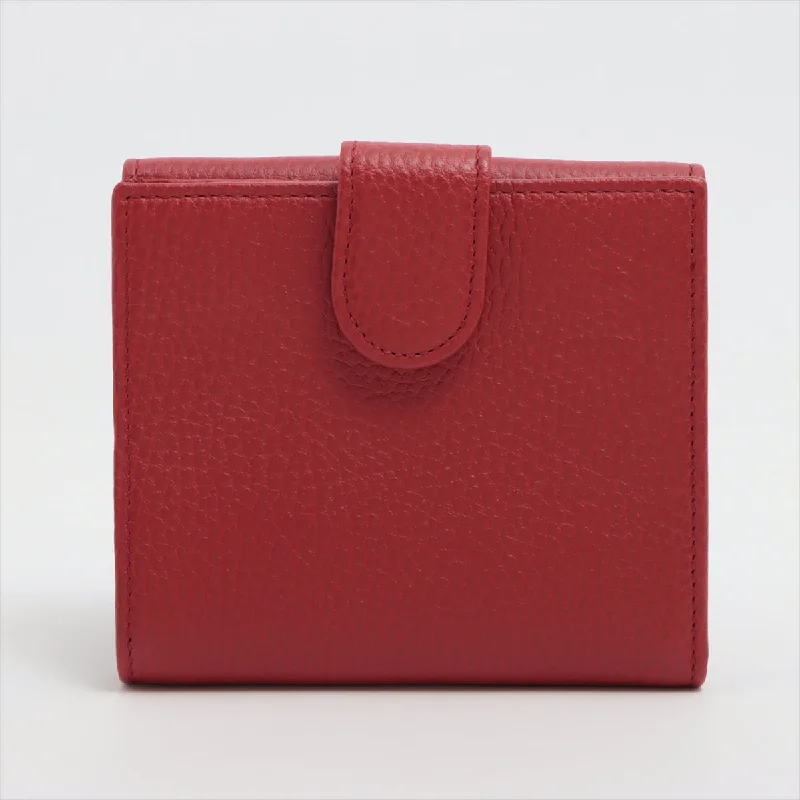 Gucci Interlocg G 615525 Leather Wallet Red Earl