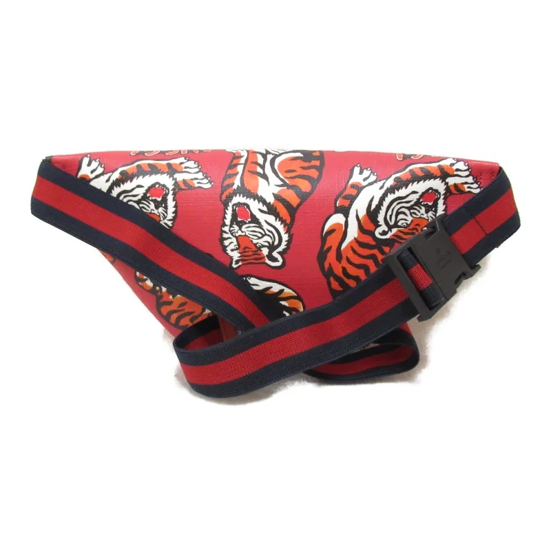 Gucci Kids Belt Bag Waist Bag PVC Coated Canvas Kids Red 502095 FABBG6480