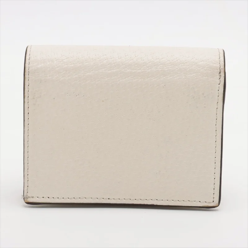 Gucci x Adidas HorseBit Leather Compact Wallet Ivory 702248