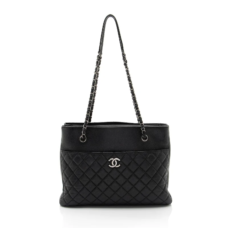 Chanel Caviar Leather Urban Companion Tote (SHF-nAN9Fg)