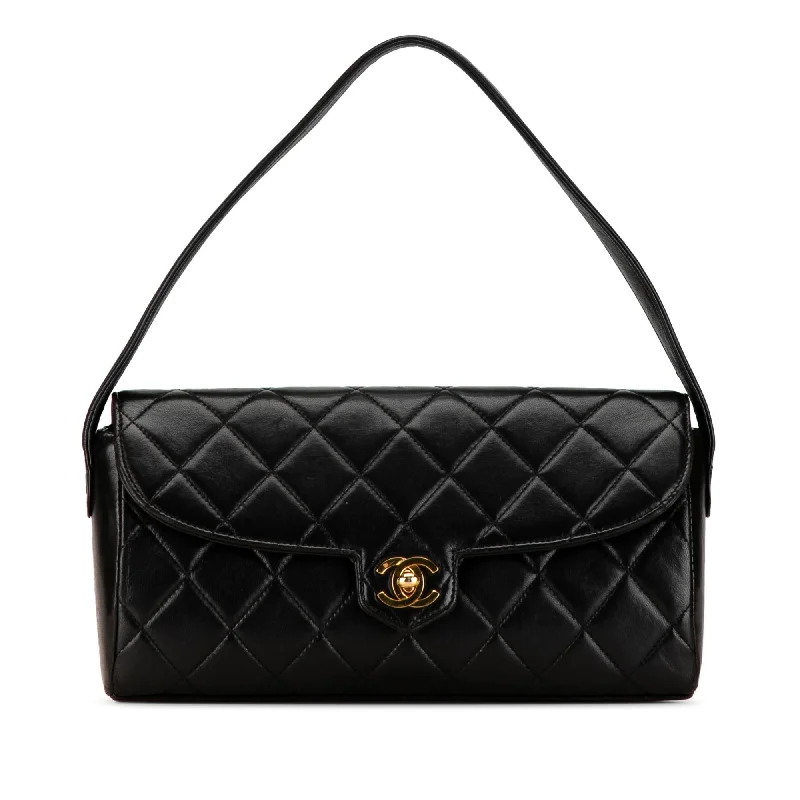 Chanel CC Quilted Lambskin Leather Handbag (SHG-xQSAxM)