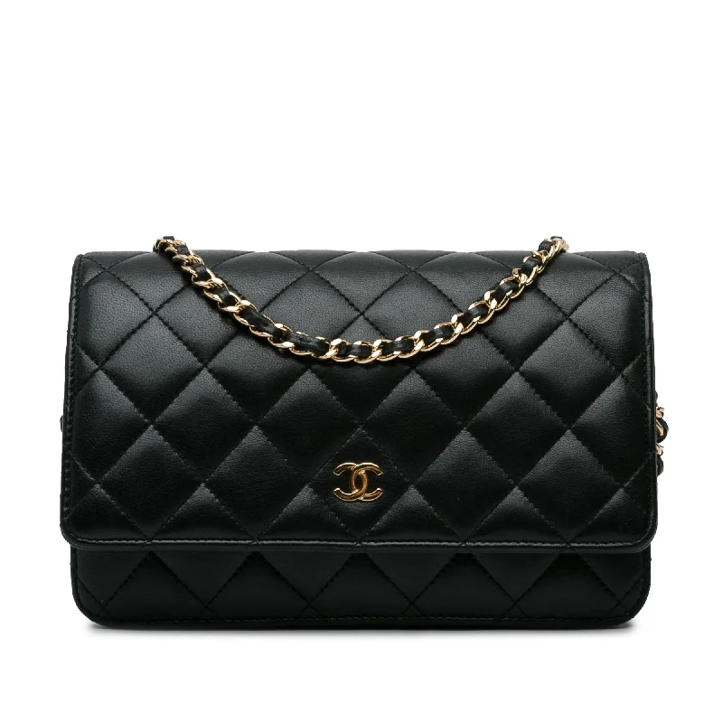 Chanel CC Quilted Lambskin Wallet On Chain (SHG-xqMmVF)