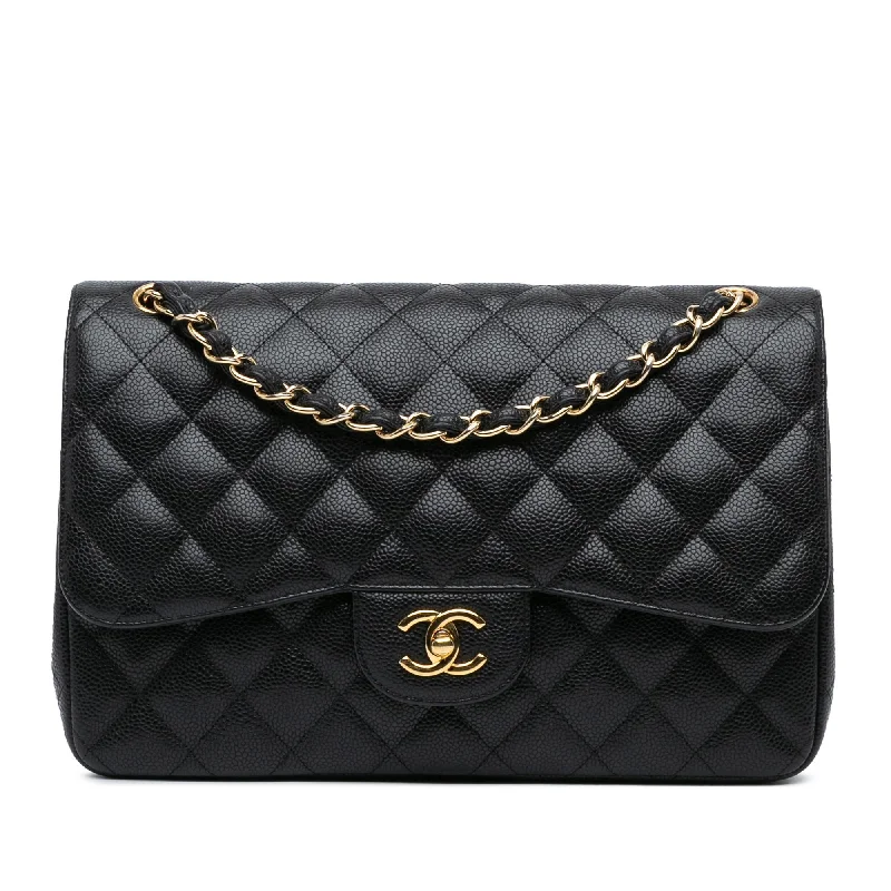 Chanel Jumbo Classic Caviar Double Flap (SHG-uGolu5)