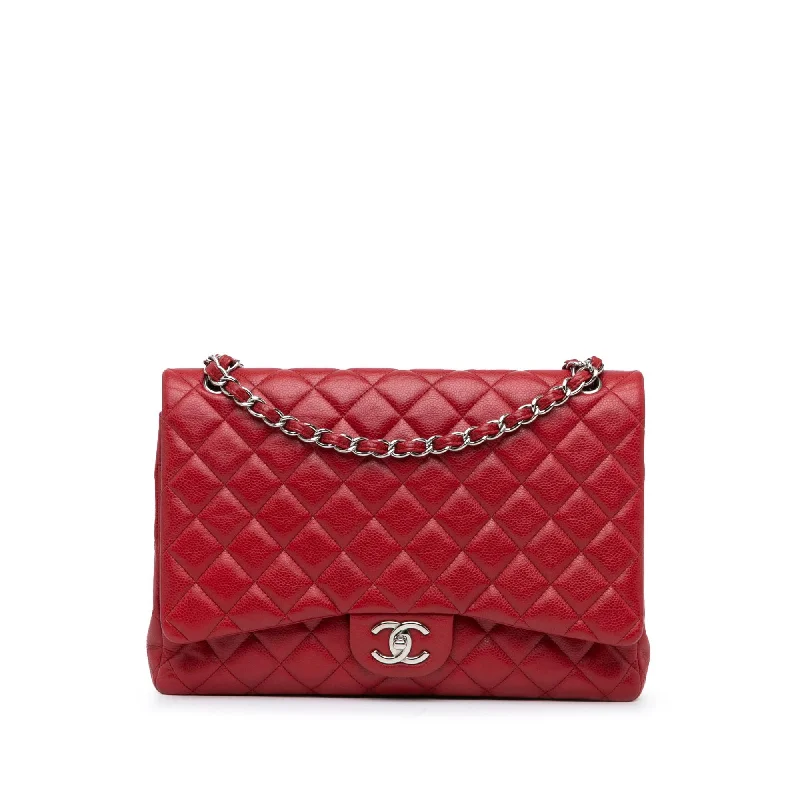 Chanel Maxi Classic Caviar Double Flap (SHG-vQWBwP)