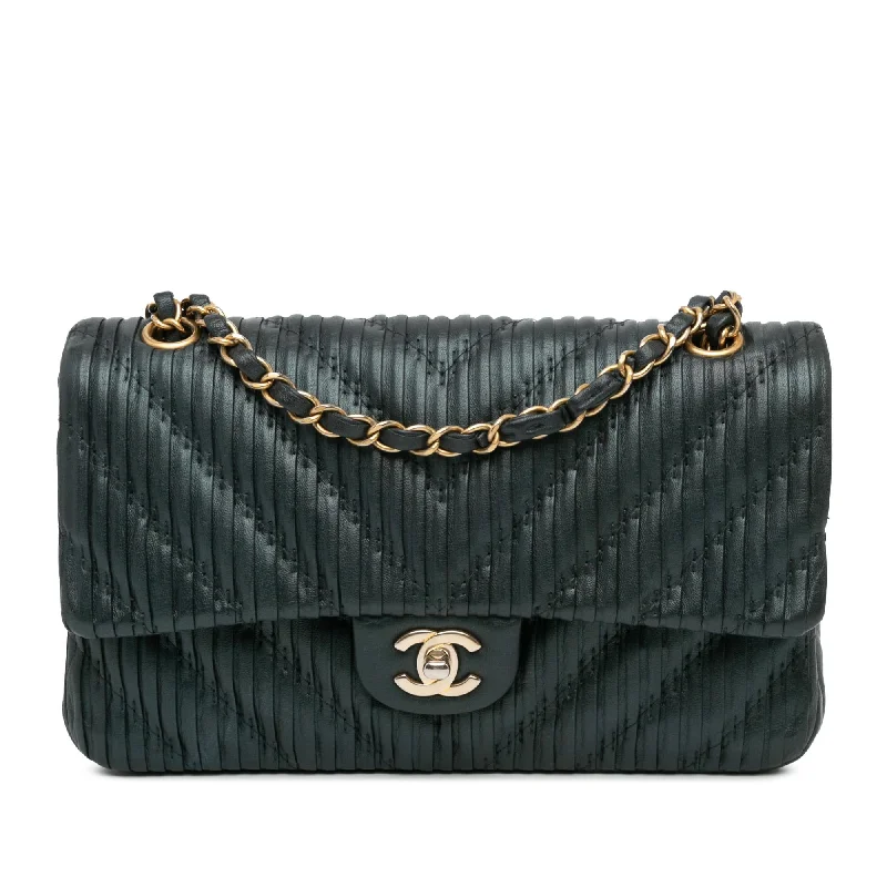 Chanel Medium Calfskin Coco Pleats Double Flap (SHG-XXiROs)