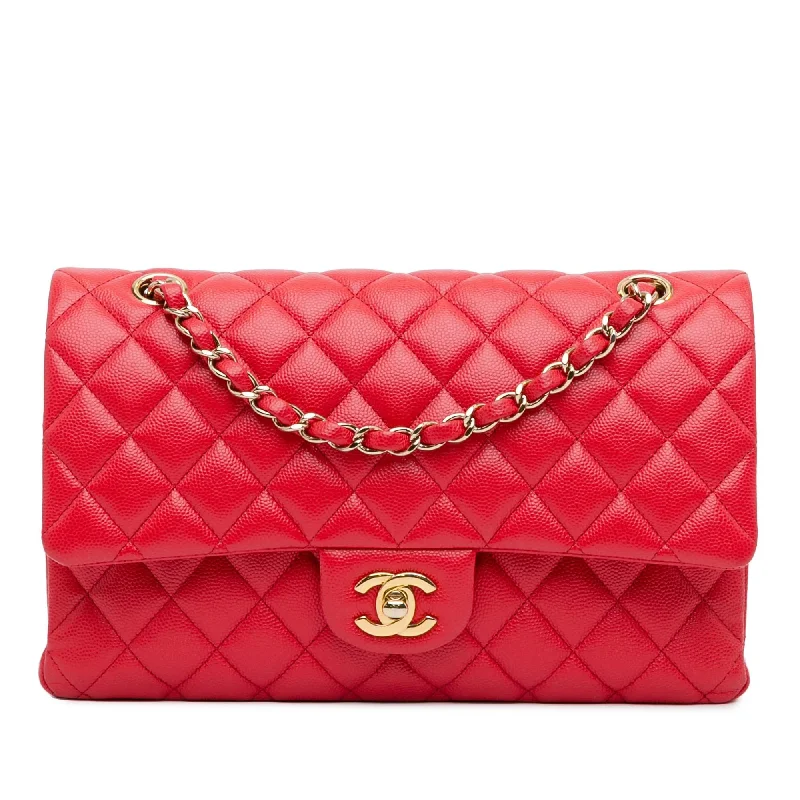 Chanel Medium Classic Caviar Double Flap (SHG-Pe4Lry)