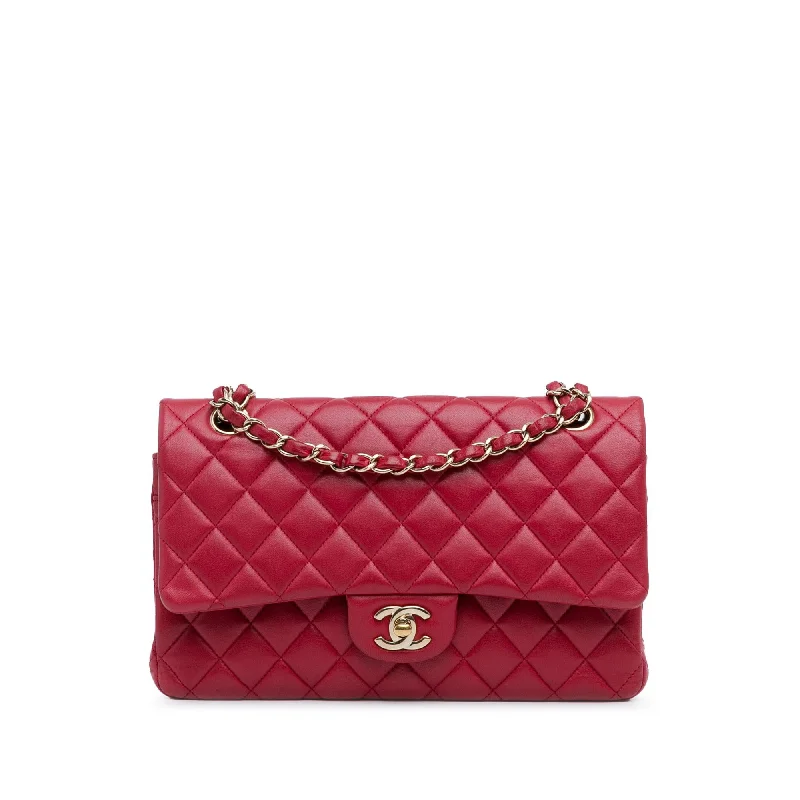 Chanel Medium Classic Lambskin Double Flap (SHG-oRuT74)