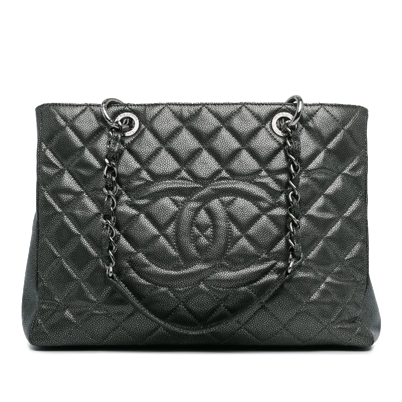 Chanel Metallic Caviar Grand Shopping Tote (SHG-ZLtc4Q)