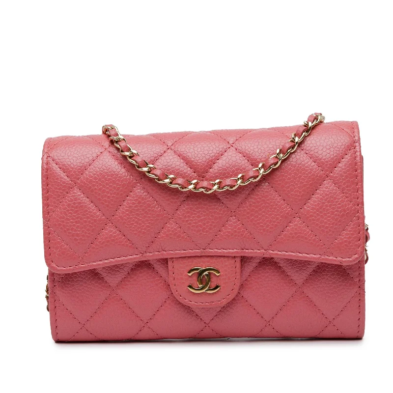 Chanel Mini Classic Caviar Flap Wallet on Chain (SHG-SQ3yjM)