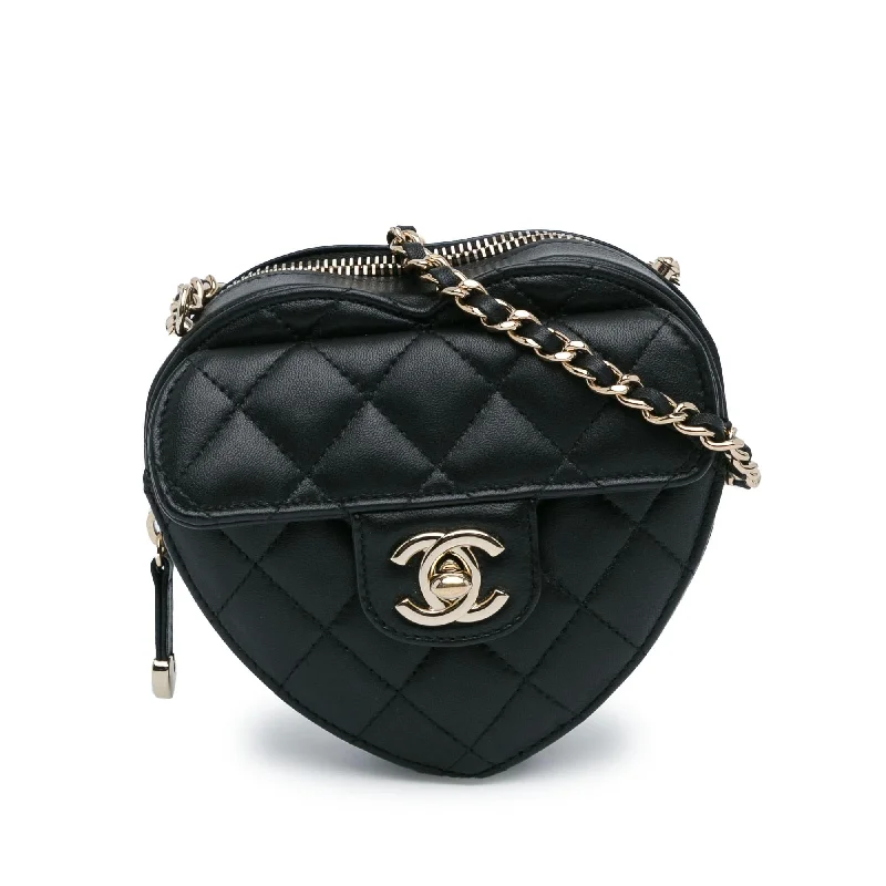 Chanel Mini Lambskin CC in Love Heart Crossbody (SHG-m0vSj8)