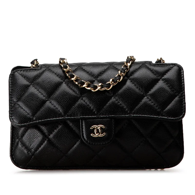 Chanel Nylon Graffiti Foldable Shopping Tote in Caviar Flap (SHG-HcnFTW)