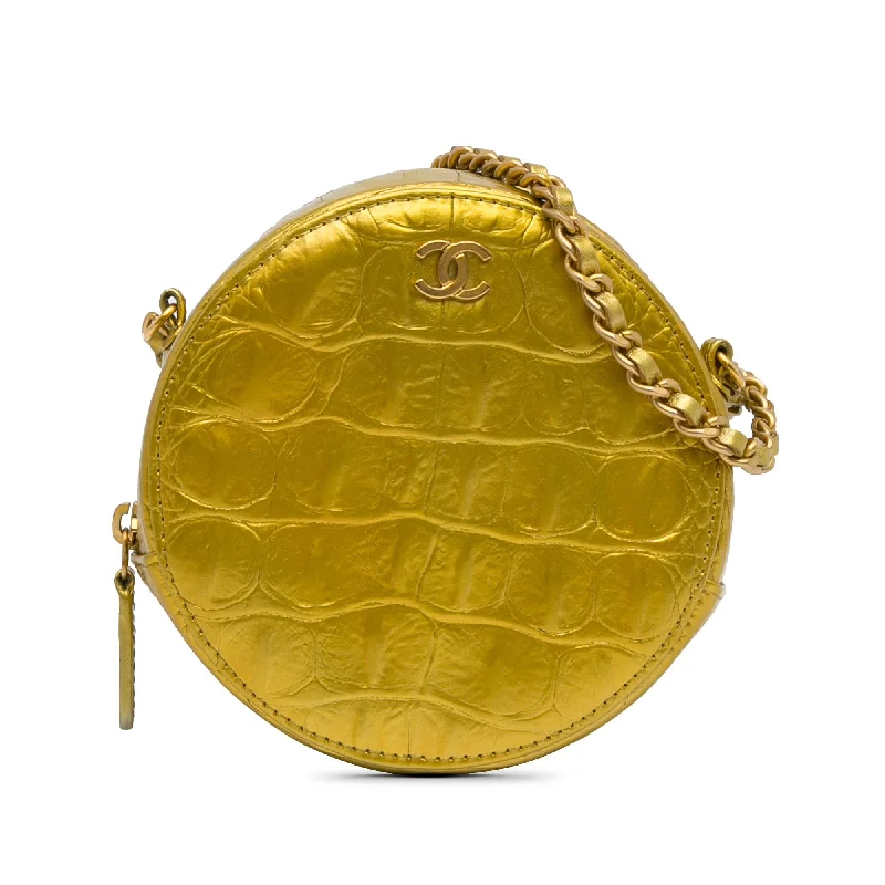 Chanel Paris-New York Coco Croc Round Crossbody Bag (SHG-5kZNxM)