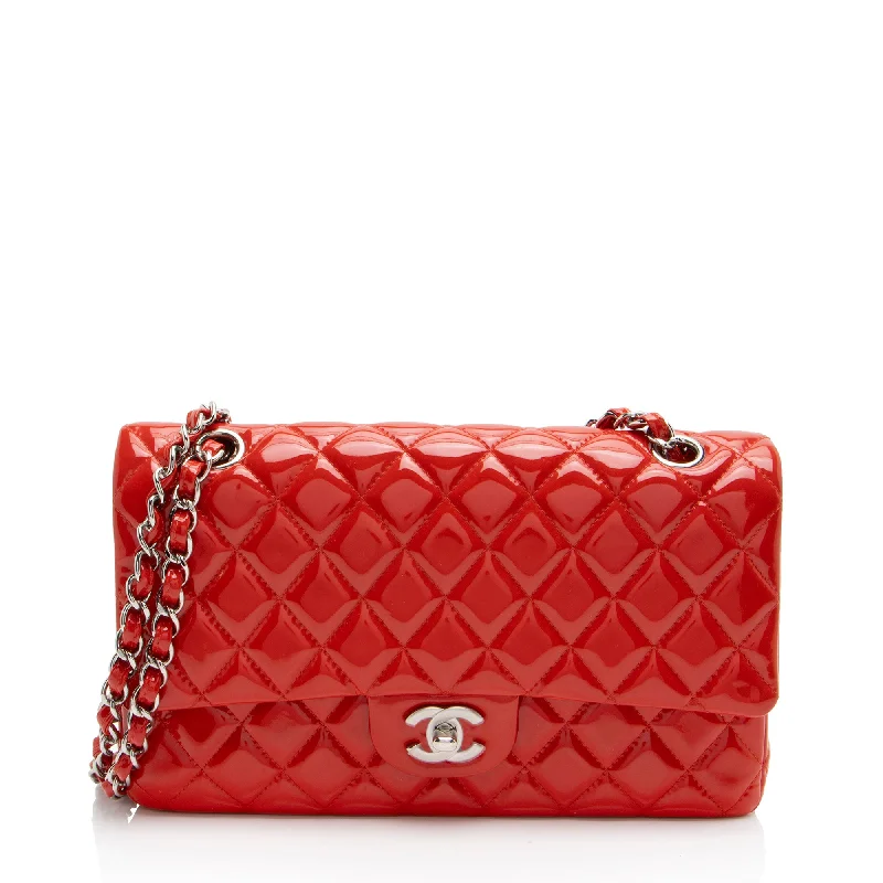 Chanel Patent Leather Classic Medium Double Flap Bag (SHF-N0PJ3H)