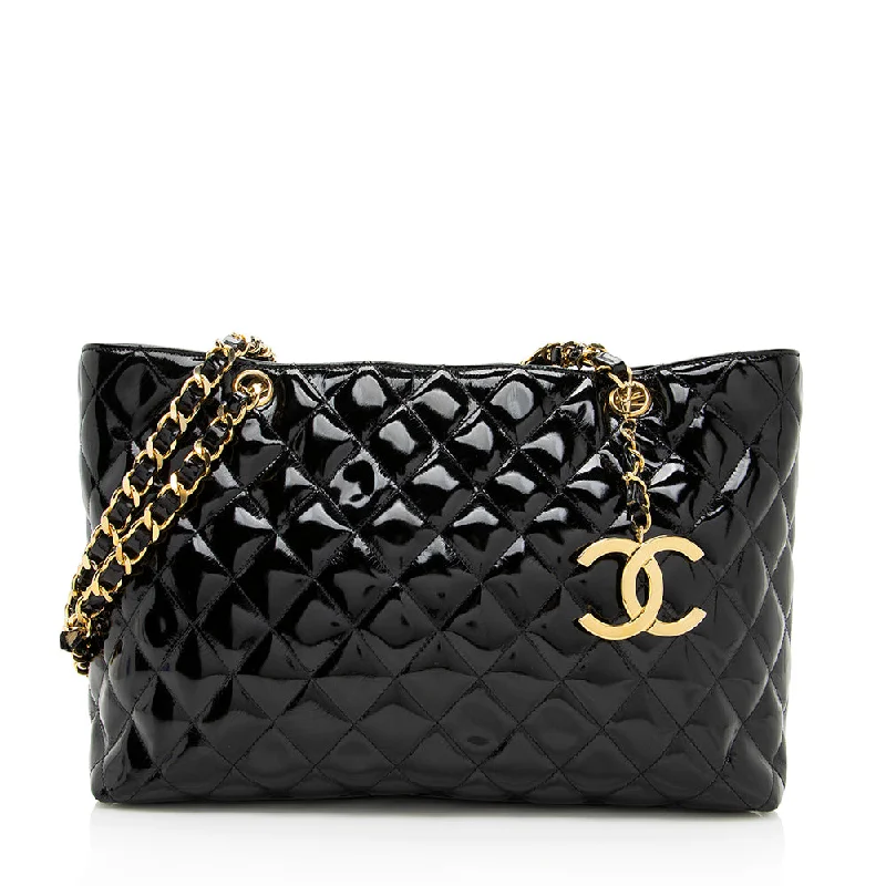 Chanel Vintage Patent Leather CC Tote - FINAL SALE (SHF-19446)