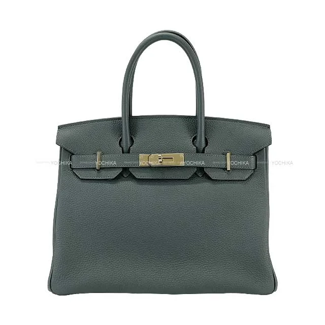 HERMES Handbag Birkin30 Bleu Orage Veau Togo Silver HW Stamp Z[EXCELLENT][Authentic]