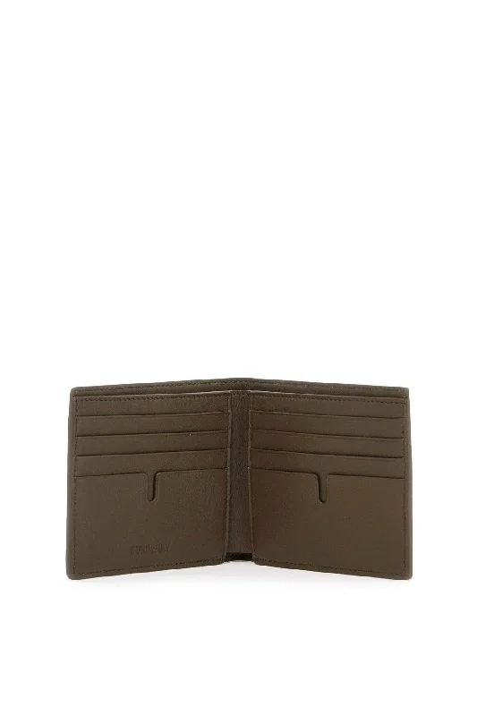 Burberry Book Wallet In Coated Canvas Bi-Fold Design Men