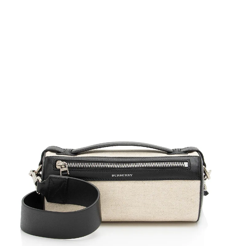 Burberry Canvas Barrel Crossbody (SHF-N8oy8r)