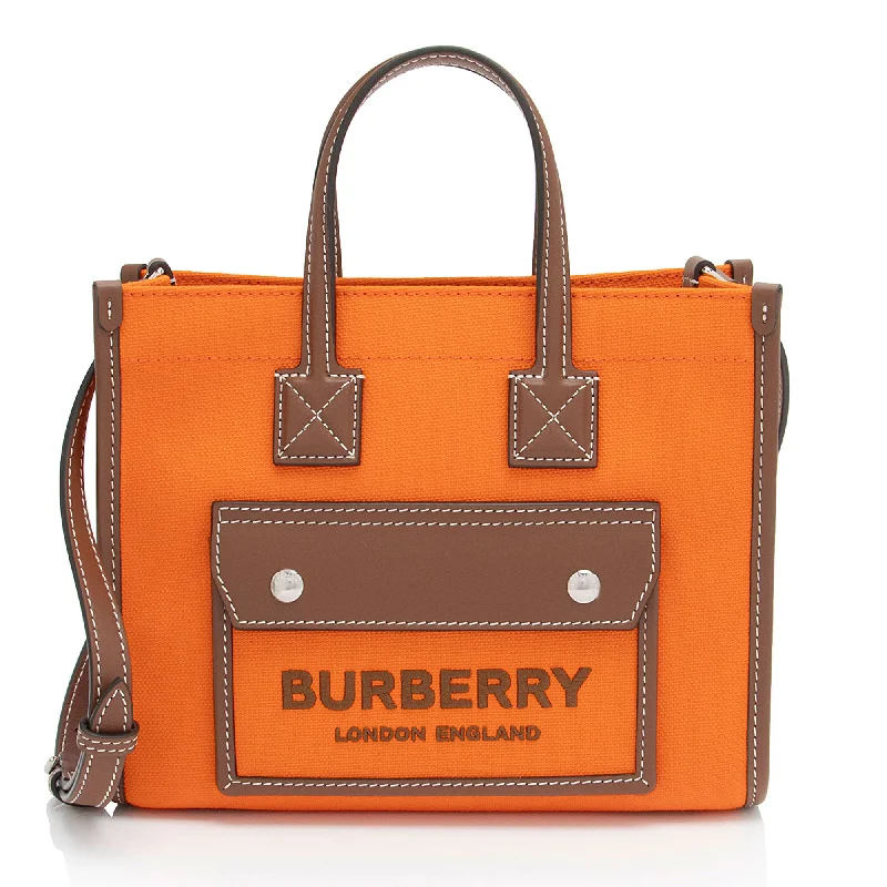 Burberry Canvas Freya Horseferry Mini Tote (SHF-Viavml)