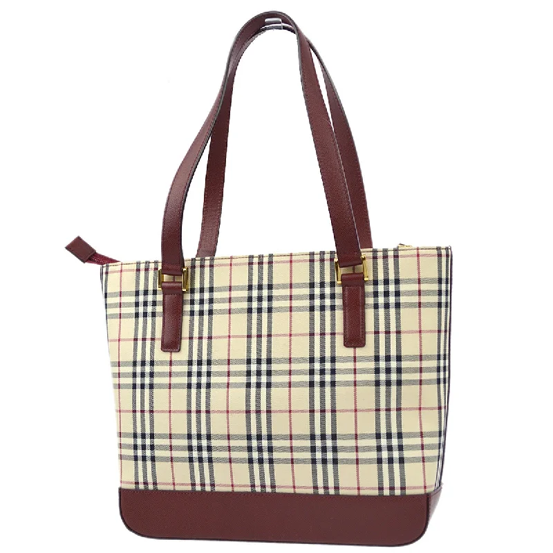 BURBERRY Check Tote Handbag KK30816