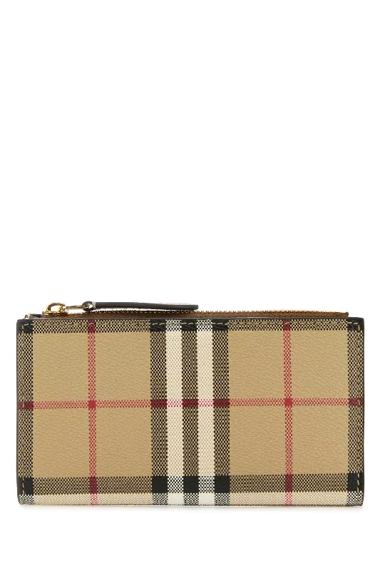 BURBERRY Checked Printed Canvas Mini Wallet