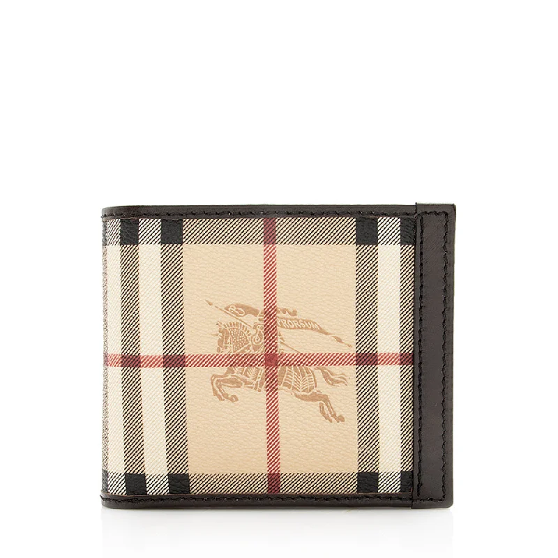 Burberry Haymarket Check Bi-fold Wallet (SHF-18237)