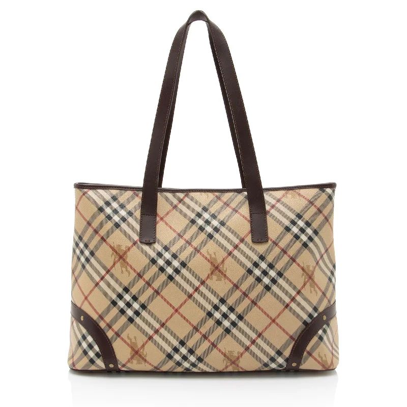 Burberry Haymarket Check Large Tote (SHF-52vZ3J)