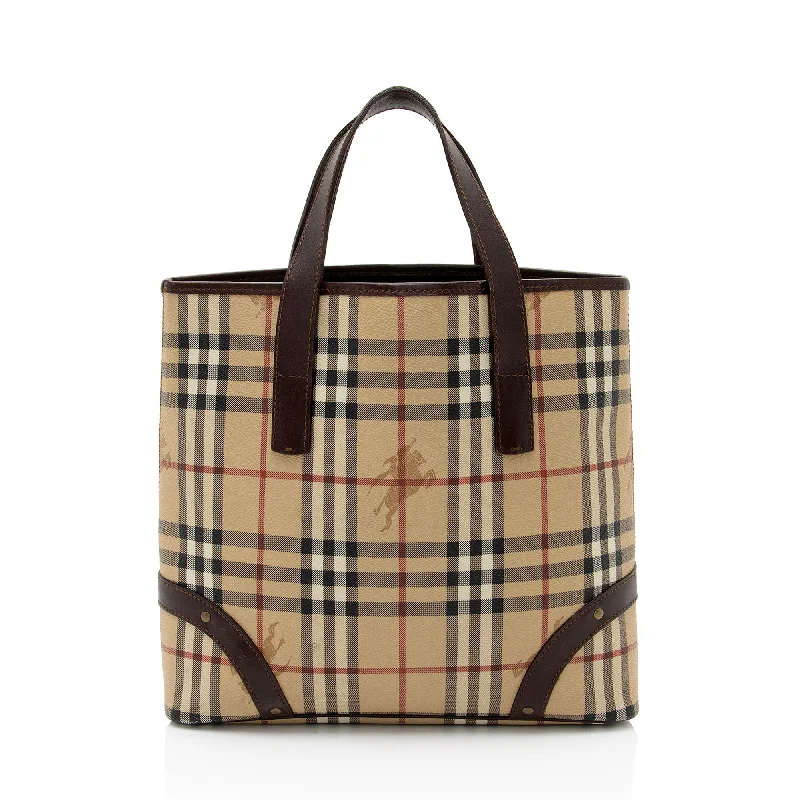 Burberry Haymarket Check Medium Tote (SHF-KA8pBF)