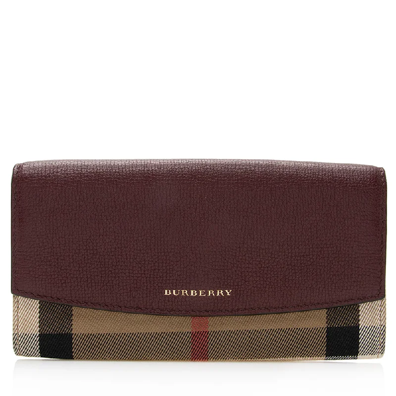 Burberry House Check Continental Wallet (SHF-20805)