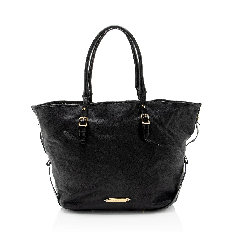 Burberry Lambskin Salisbury Bridle Medium Tote (SHF-aGNSFX)