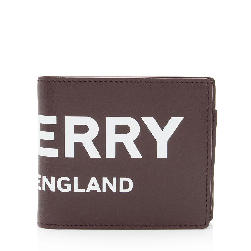 Burberry Leather Logo Bi-Fold Wallet (SHF-NYKTBT)