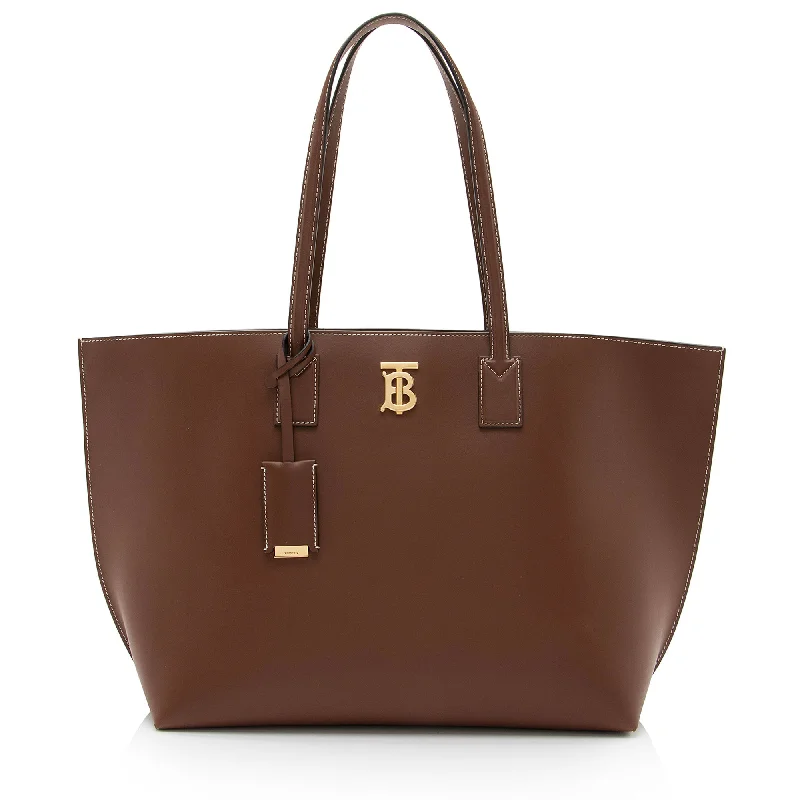 Burberry Leather TB Medium Tote (SHF-ypVIER)