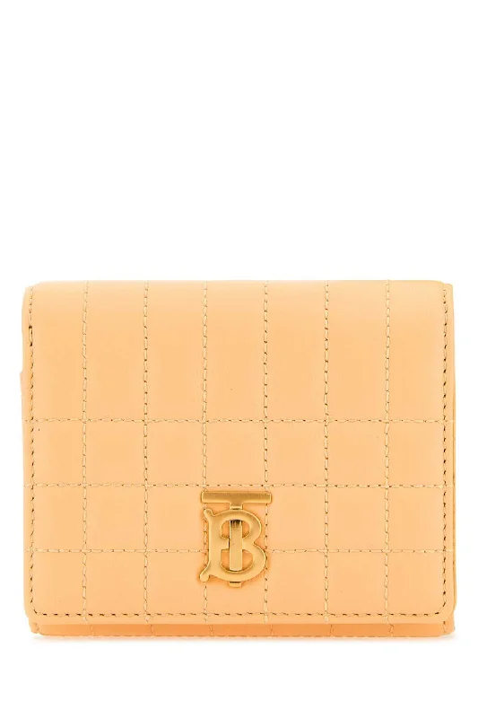 BURBERRY Mini Peach Leather Wallet